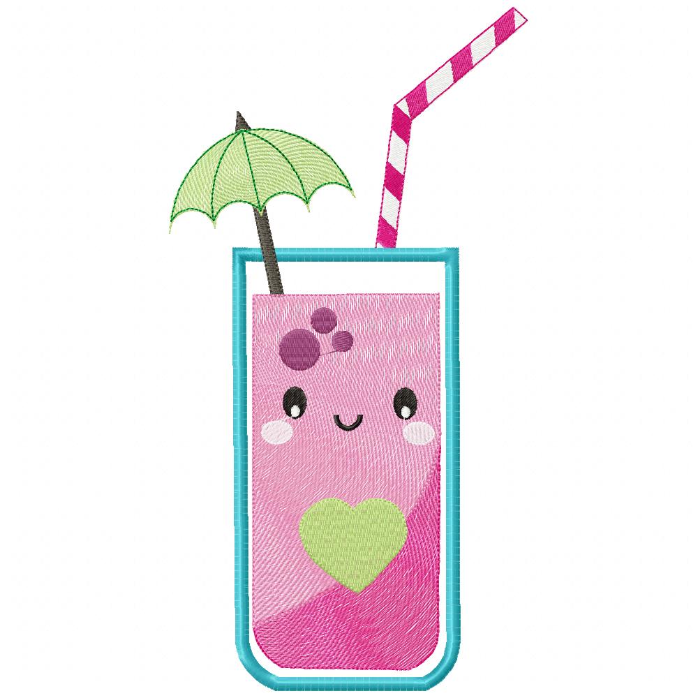 Summer Tropical Happy Drink - Applique