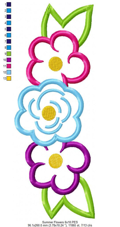 Summer Flowers - Applique