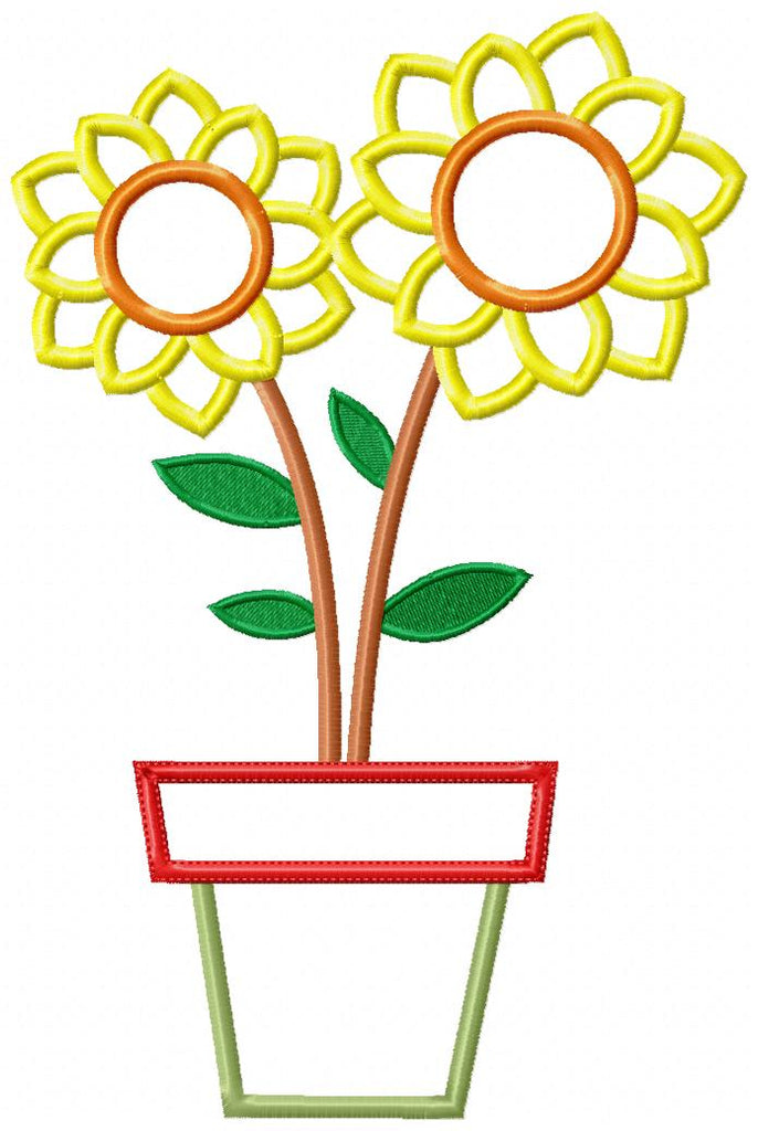 Sunflower Vase - Applique