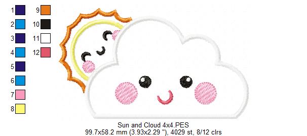 Sun and Cloud - Applique