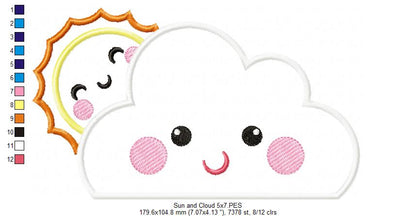 Sun and Cloud - Applique