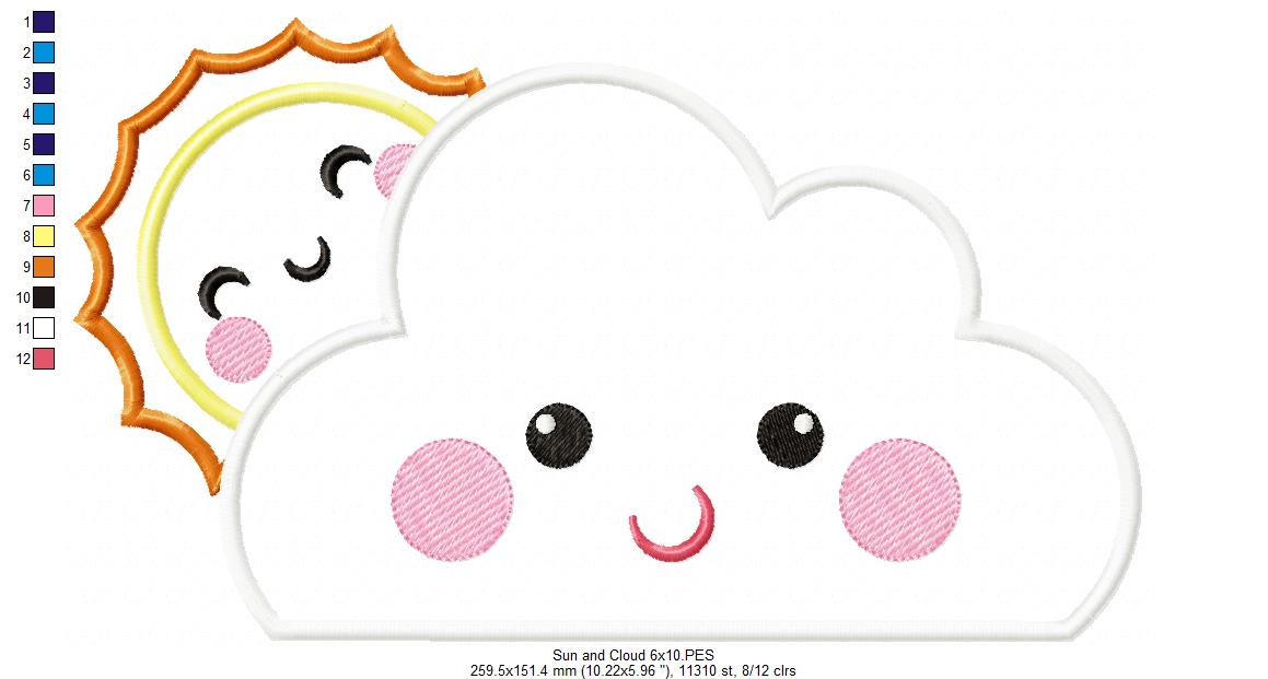 Sun and Cloud - Applique