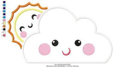 Sun and Cloud - Applique