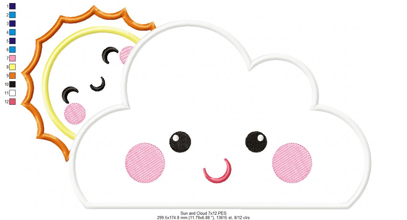 Sun and Cloud - Applique