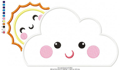 Sun and Cloud - Applique