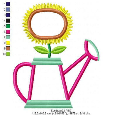 Sunflower Vase  - Applique