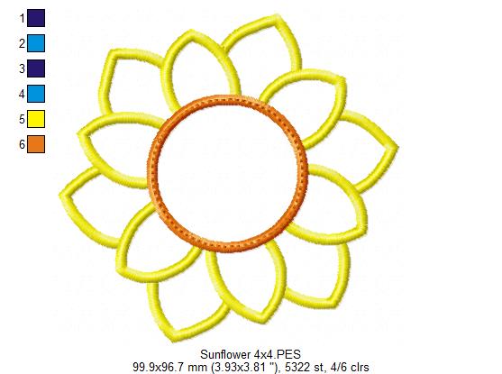 Summer Sunflower - Applique