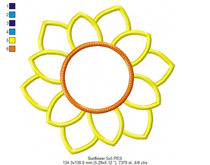 Summer Sunflower - Applique