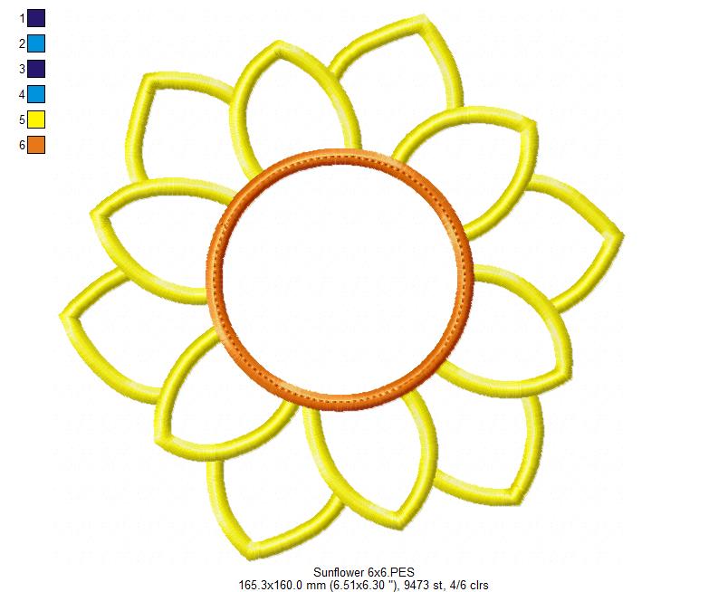 Summer Sunflower - Applique