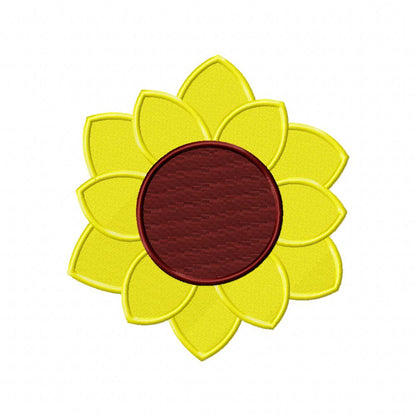Summer Sunflower - Fill Stitch - Machine Embroidery Design