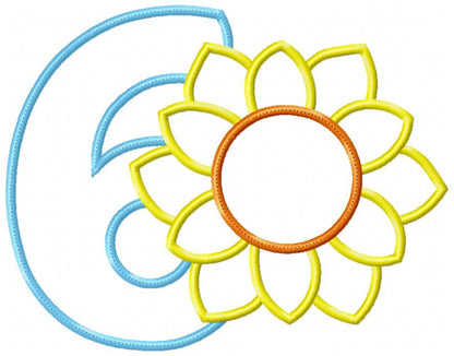 Sunflower Birthday Set Numbers 1-11 - Applique