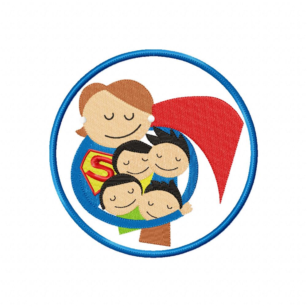 Super Mom Frame - Applique
