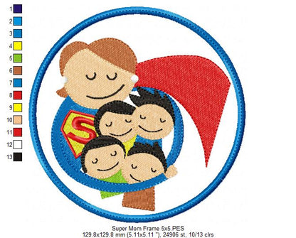 Super Mom Frame - Applique