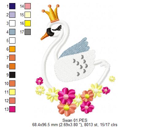 Queen Swan - Applique