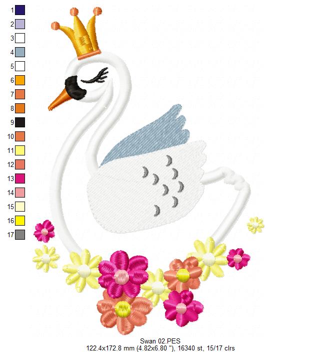 Queen Swan - Applique