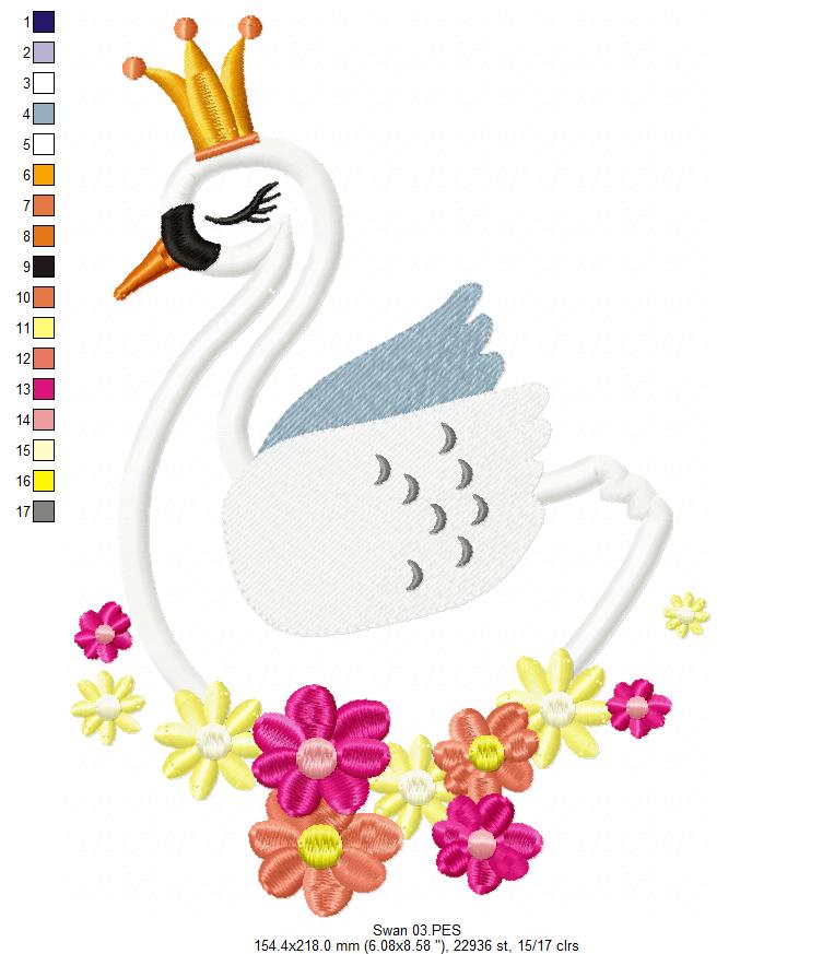 Queen Swan - Applique