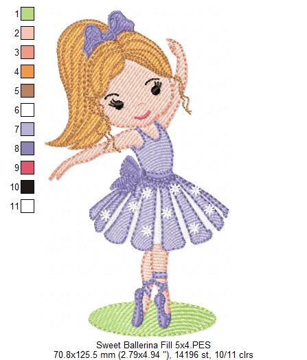 Sweet Ballerina - Fill Stitch