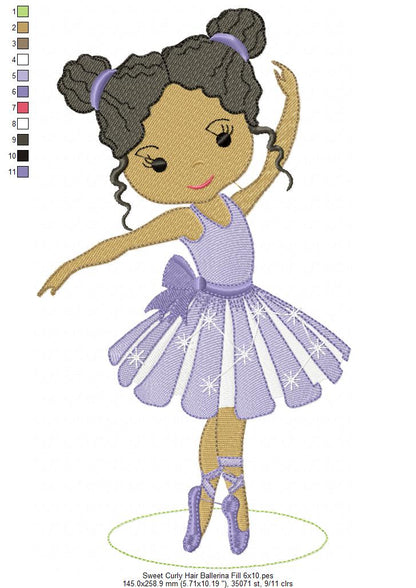 Sweet Ballerinas - Fill Stitch - Set of 2 designs