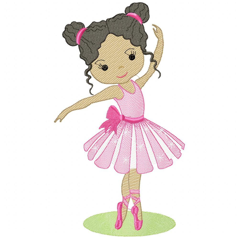 Tiny Ballet Dreams - Sketch Stitch - Machine Embroidery Design
