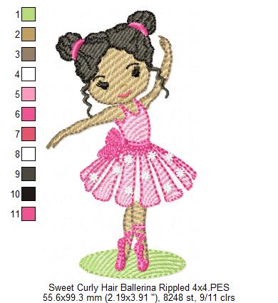 Sweet Ballerinas - Rippled Stitch - Set of 2 designs