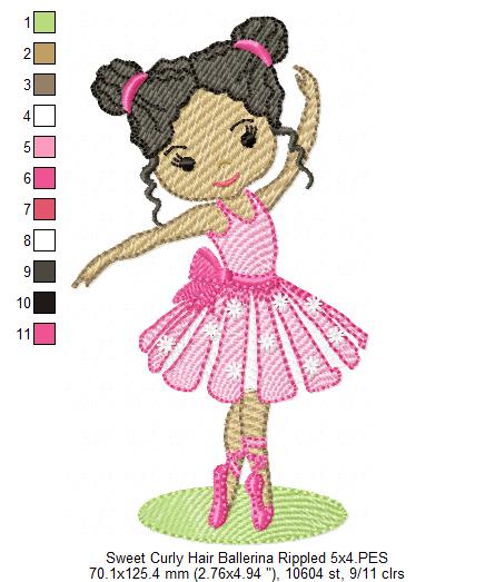 Sweet Ballerinas - Rippled Stitch - Set of 2 designs