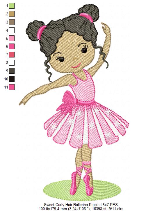 Tiny Ballet Dreams - Sketch Stitch - Machine Embroidery Design