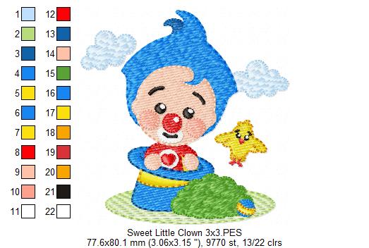 Cute Little Clown - Fill Stitch