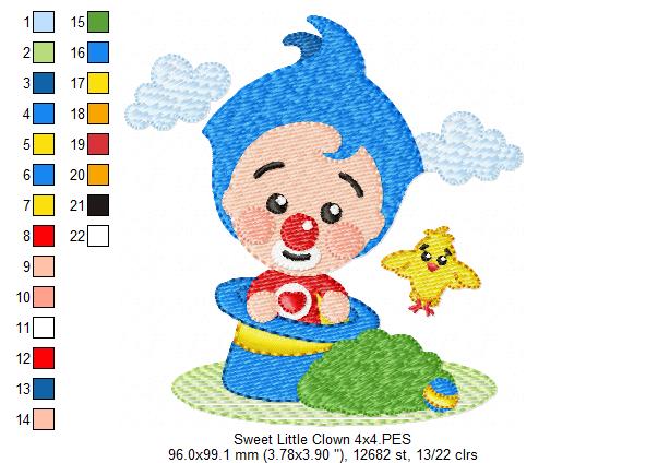 Cute Little Clown - Fill Stitch