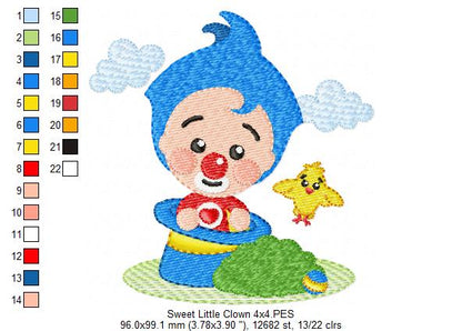 Cute Little Clown - Fill Stitch
