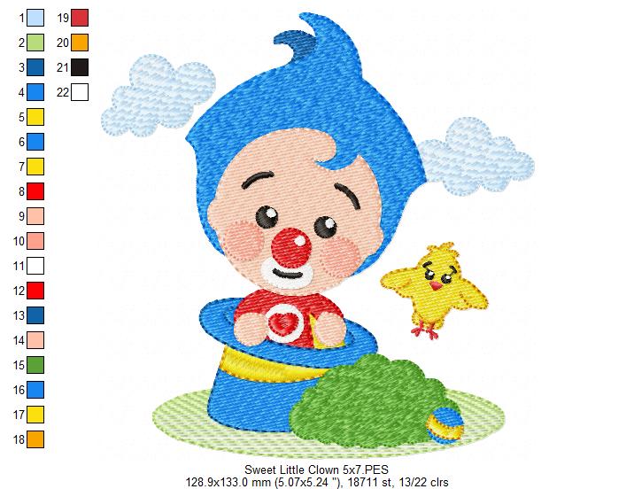 Cute Little Clown - Fill Stitch
