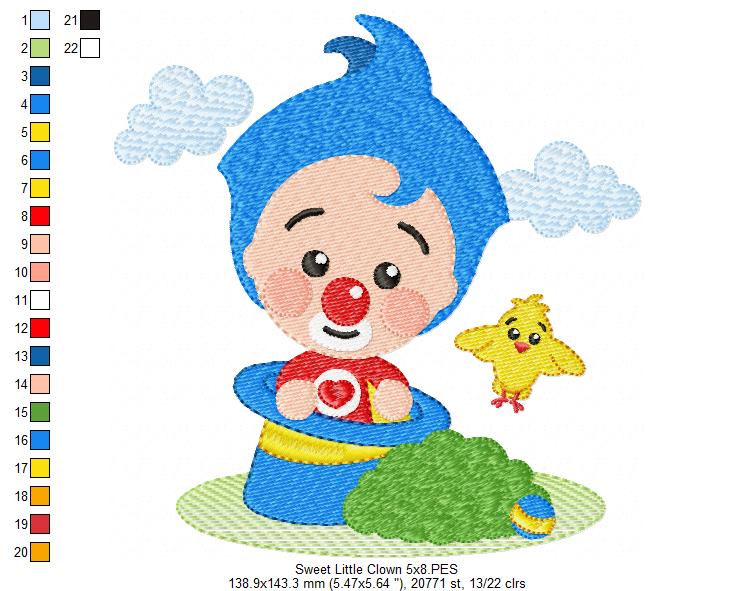 Cute Little Clown - Fill Stitch