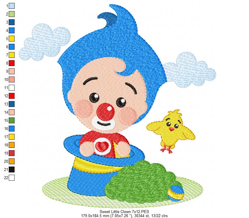 Cute Little Clown - Fill Stitch