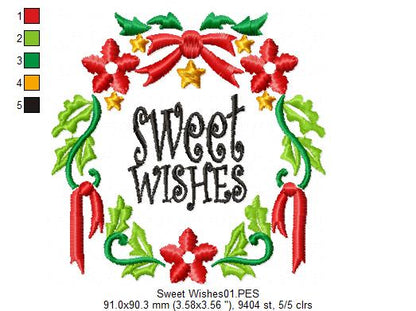 Sweet Wishes - Satin Stitch