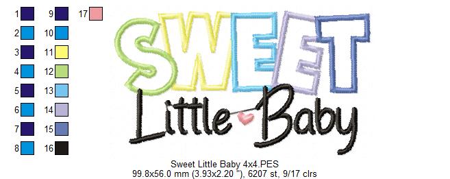 Sweet Little Baby - Appliqué - Machine Embroidery Design