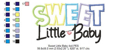 Sweet Little Baby - Appliqué - Machine Embroidery Design