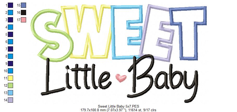 Sweet Little Baby - Appliqué - Machine Embroidery Design