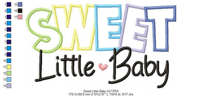Sweet Little Baby - Appliqué - Machine Embroidery Design