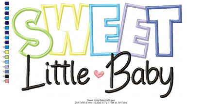 Sweet Little Baby - Appliqué - Machine Embroidery Design