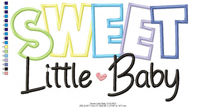 Sweet Little Baby - Appliqué - Machine Embroidery Design