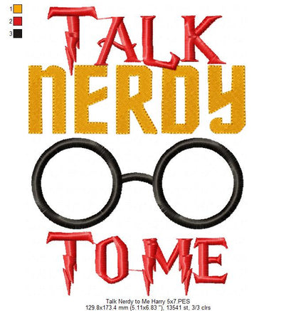 Talk Nerdy To Me - Fill Stitch