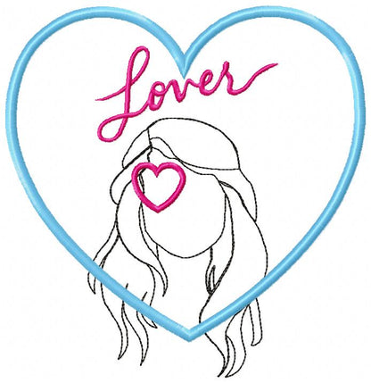 Lover Taylor Swift - Fill Stitch - Machine Embroidery Design