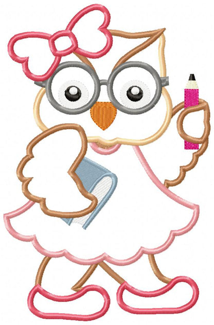 Teacher Owl - Applique