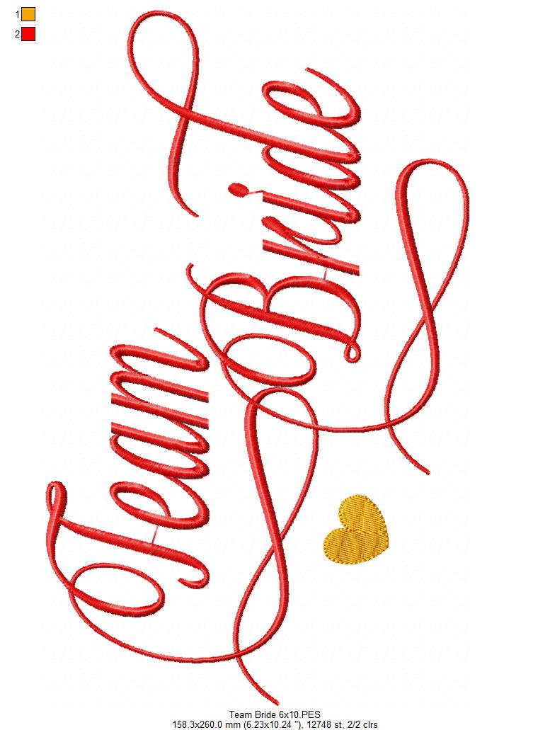 Team Bride - Fill Stitch