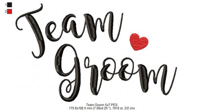 Team Groom - Fill Stitch