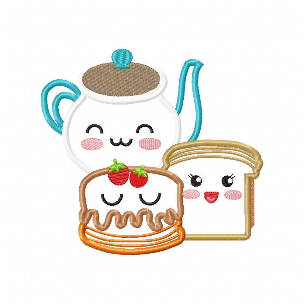 Happy Breakfast Elements - Applique - Set of 7 designs