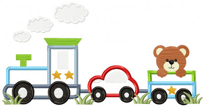 Teddy Bear Train - Applique