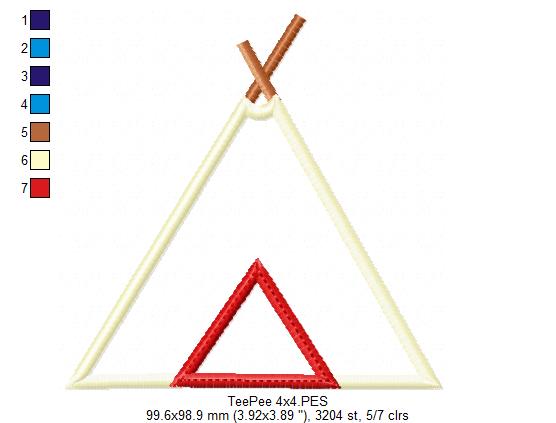 Tee Pee - Applique