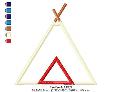 Tee Pee - Applique