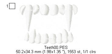 Teeths for Face Masks 1 - Fill Stitch