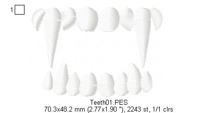 Teeths for Face Masks 1 - Fill Stitch